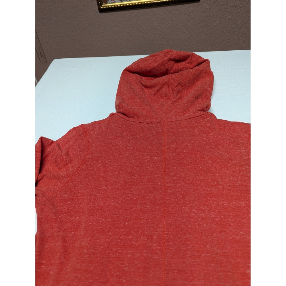 Nike Sportswear Gym Vintage Full Zip Hoodie Red Heather Womens Medium Logo - Picture 11 of 12